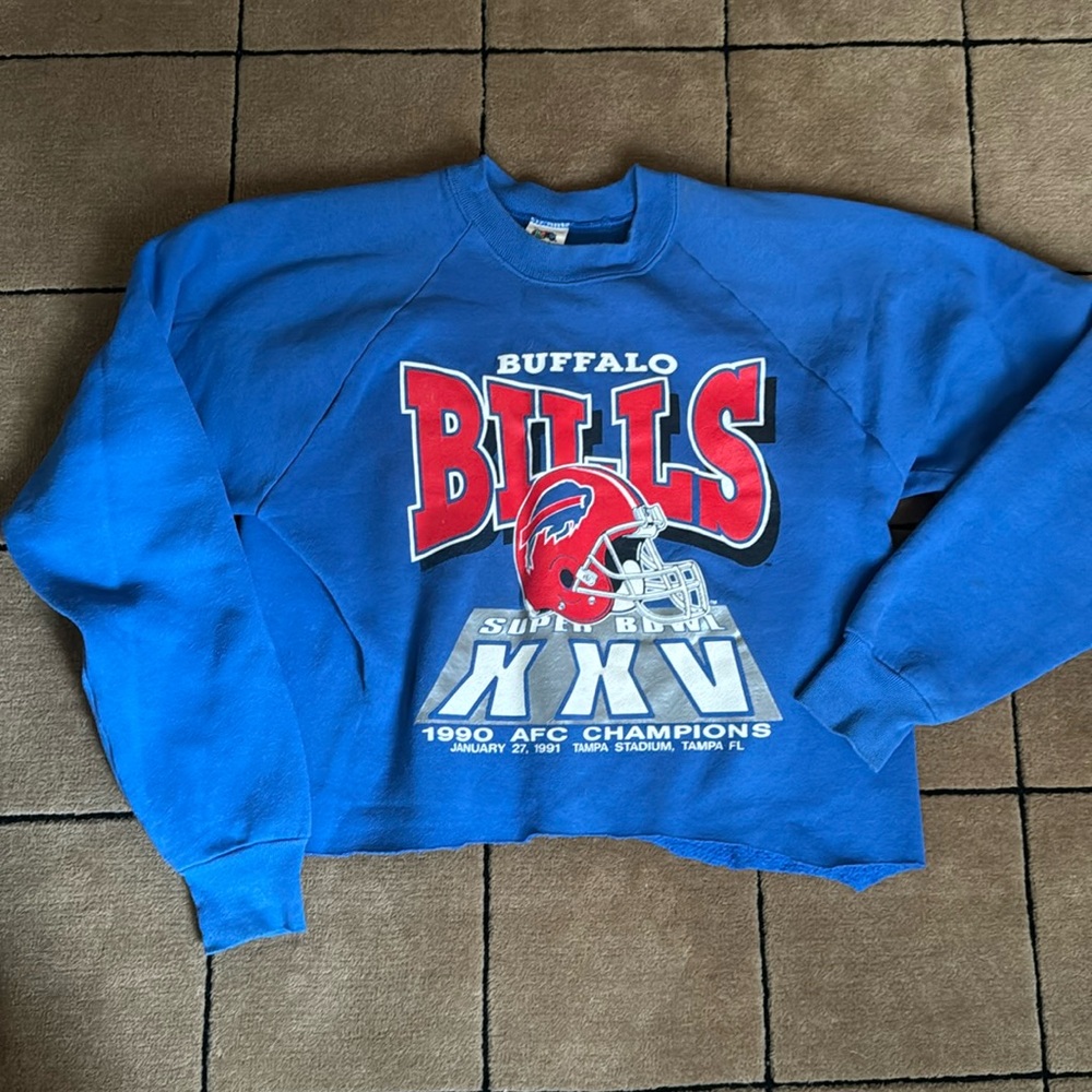 Buffalo bills vintage cropped sweatshirt